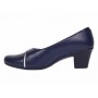 Pantofi dama eleganti piele naturala Mara Bleumarin - Alb P36BLA