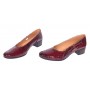 Pantofi dama din piele naturala Croco Lac Bordeaux - MVSP1CRV