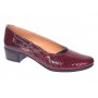 Pantofi dama din piele naturala Croco Lac Bordeaux - MVSP1CRV