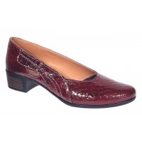 Marimi 37, 40 Pantofi dama din piele naturala Croco Lac Bordeaux LMVSP1CRV