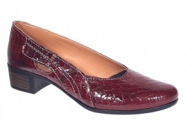 Pantofi dama din piele naturala Croco Lac Bordeaux - MVSP1CRV