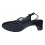 Sandale dama din piele naturala box si croco lac Negru cu bareta BVS33CRN