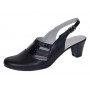 Sandale dama din piele naturala box si croco lac Negru cu bareta BVS33CRN