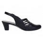 Sandale dama din piele naturala box si croco lac Negru cu bareta BVS33CRN