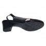 Pantofi eleganți de damă, tip slingback, cu toc gros stabil și design modern în combinație negru-alb. Ideali pentru ținute office sau casual.