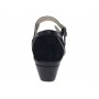 Pantofi dama negri din piele naturala, tip Mary Jane cu platforma wedge si bareta – eleganti si foarte comozi P13NN