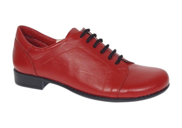 Marimea 39, 40 Pantofi dama model casual din piele naturala rosu box - LP53RED