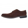 Pantofi barbati casual din piele naturala intoarsa maro brun - LPAVELMARO