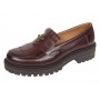 pantofi dama maro cognac piele naturala talpa groasa accesoriu albina