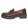 pantofi dama maro cognac piele naturala talpa groasa accesoriu albina