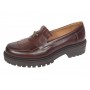 pantofi dama maro cognac piele naturala talpa groasa accesoriu albina