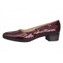 Pantofi dama din piele naturala Croco Lac Bordeaux - MVSP1CRV