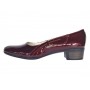 Pantofi dama din piele naturala Croco Lac Bordeaux - MVSP1CRV