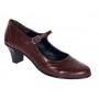 Pantofi dama eleganti din piele naturala, toc 5 cm si bareta P104MARO