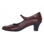 Pantofi dama eleganti din piele naturala, toc 5 cm si bareta P104MARO