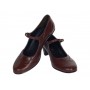 Pantofi dama eleganti din piele naturala, toc 5 cm si bareta P104MARO