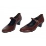 Pantofi dama eleganti din piele naturala, toc 5 cm si bareta P104MARO