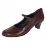 Pantofi dama eleganti din piele naturala, toc 5 cm si bareta P104MARO