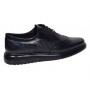 Pantofi Brogue Derby Casual - Eleganti barbati din piele naturala culoare neagra DeSuceava GK826ORTN