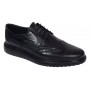 Pantofi Brogue Derby Casual - Eleganti barbati din piele naturala culoare neagra DeSuceava GK826ORTN