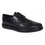 Pantofi Brogue Derby Casual - Eleganti barbati din piele naturala culoare neagra DeSuceava GK826ORTN