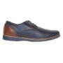 Pantofi barbati casual din piele naturala bleumarin - maro RSY470BL