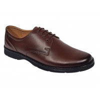 Pantofi barbati casual maro din piele naturala pe calapod lat Tibi GKR5XM