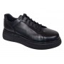 Pantofi dama Sport Casual din piele naturala de culoare neagra GKR121NS