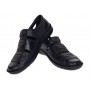 Sandale barbati casual din piele naturala Negru Box SCVA280N