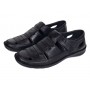 Sandale barbati casual din piele naturala Negru Box SCVA280N