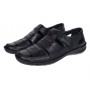 Sandale barbati casual din piele naturala Negru Box SCVA280N