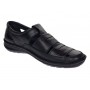 Sandale barbati casual din piele naturala Negru Box SCVA280N
