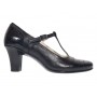 Pantofi dama eleganti din piele naturala cu bareta si varf lac - LP50N