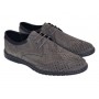 Pantofi barbati perforati din piele naturala - Sport Casual Gri 128GRI