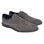 Pantofi barbati perforati din piele naturala - Sport Casual Gri 128GRI