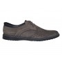 Pantofi barbati perforati din piele naturala - Sport Casual Gri 128GRI
