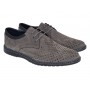 Pantofi barbati perforati din piele naturala - Sport Casual Gri 128GRI