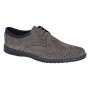 Pantofi barbati perforati din piele naturala - Sport Casual Gri 128GRI