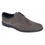 Pantofi barbati perforati din piele naturala - Sport Casual Gri 128GRI