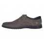 Pantofi barbati perforati din piele naturala - Sport Casual Gri 128GRI