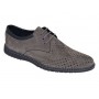 Pantofi barbati perforati din piele naturala - Sport Casual Gri 128GRI