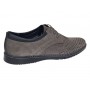 Pantofi barbati perforati din piele naturala - Sport Casual Gri 128GRI