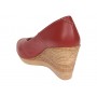 Pantofi dama casual din piele naturala cu platforma de 7 cm MARA GRENA