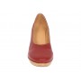 Pantofi dama casual din piele naturala cu platforma de 7 cm MARA GRENA