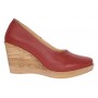 Pantofi dama casual din piele naturala cu platforma de 7 cm MARA GRENA