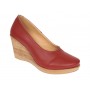 Pantofi dama casual din piele naturala cu platforma de 7 cm MARA GRENA