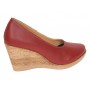 Pantofi dama casual din piele naturala cu platforma de 7 cm MARA GRENA