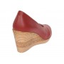 Pantofi dama casual din piele naturala cu platforma de 7 cm MARA GRENA