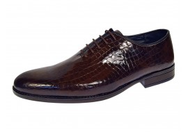 Pantofi barbati maro croco lac – eleganta cu impact pentru tinute de eveniment GK150CRM