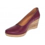Pantofi dama casual din piele naturala cu platforma de 7 cm MARA GRENA